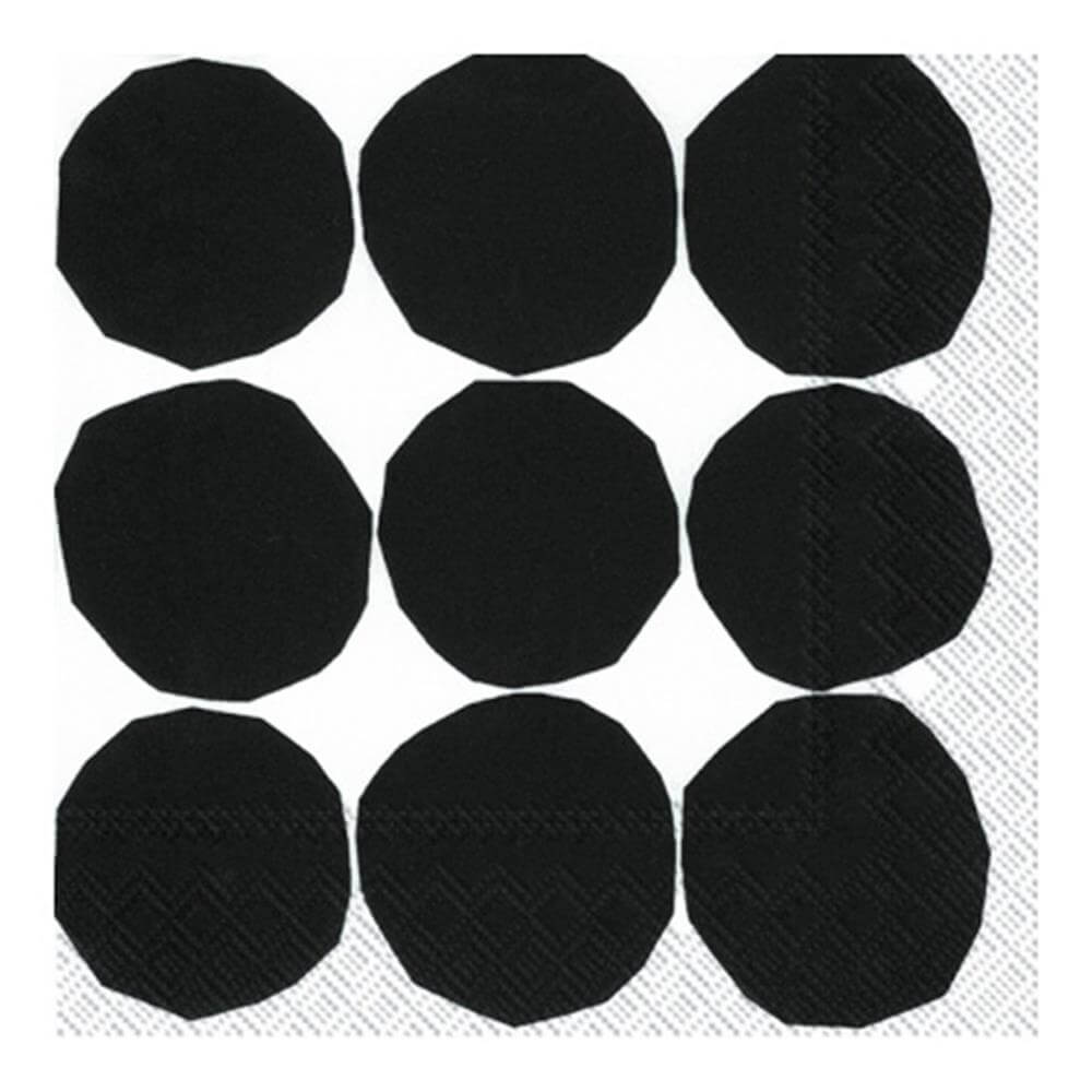 Ideal Home Range Marimekko Kivet Black and White Lunch Napkins